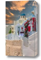 Картина Цветущие дворики Санторини